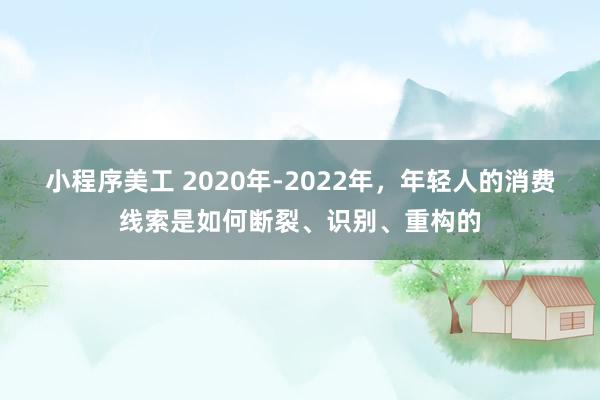 小程序美工 2020年-2022年，年轻人的消费线索是如何断裂、识别、重构的